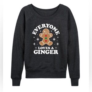 Everyone Loves a Ginger Charcoal Gray Lightweight French Terry Sweatshirt